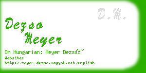 dezso meyer business card